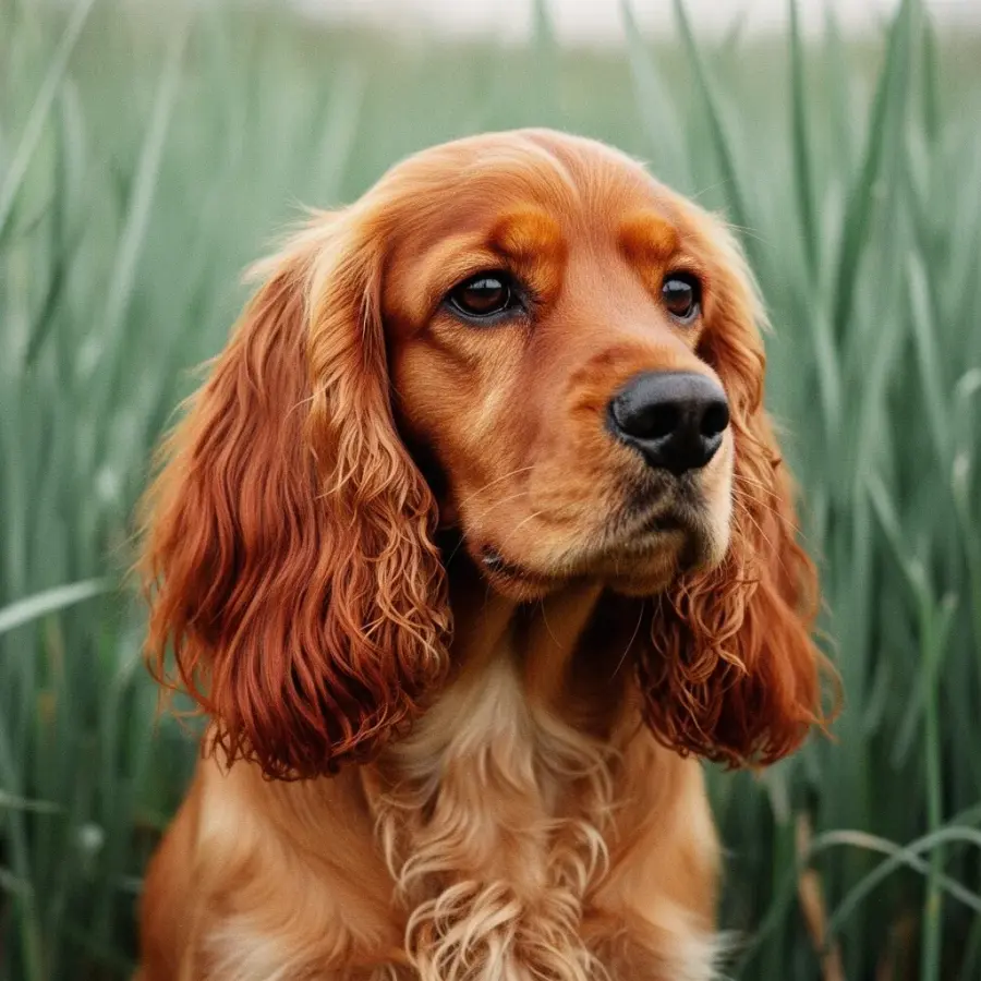 Willow, cocker anglais golden, portrait rapproché